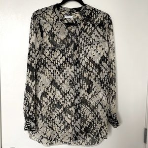 100% SILK VINCE BUTTON UP BLOUSE